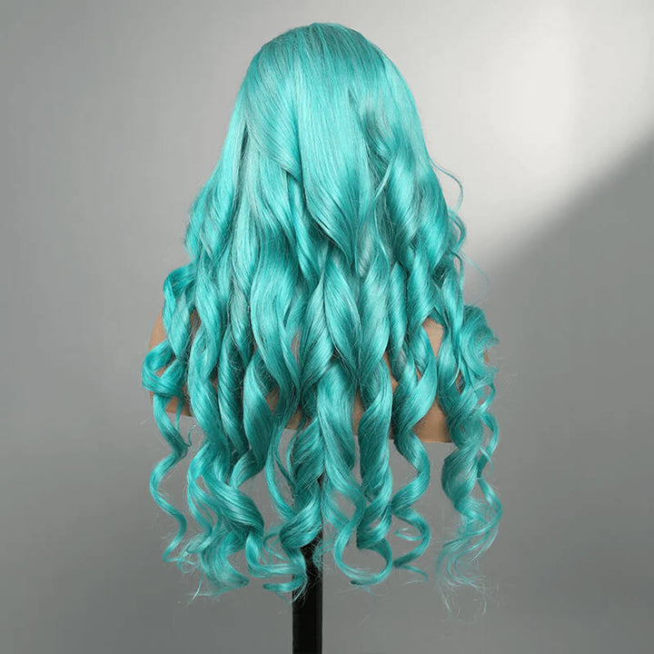 SZC Light Blue 13x4 Lace Front Human Hair Wigs 200 Density For Women
