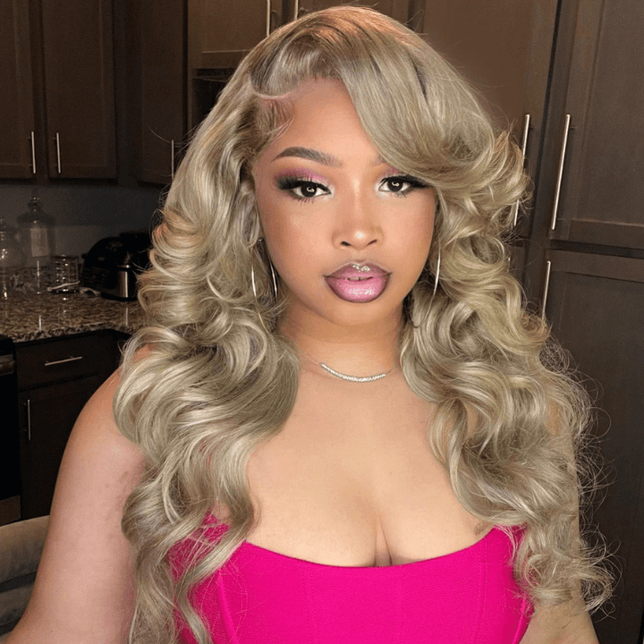 SZC Platinmu Strawberry Honey Blonde 13x4 Lace Front Virgin Hair Wig