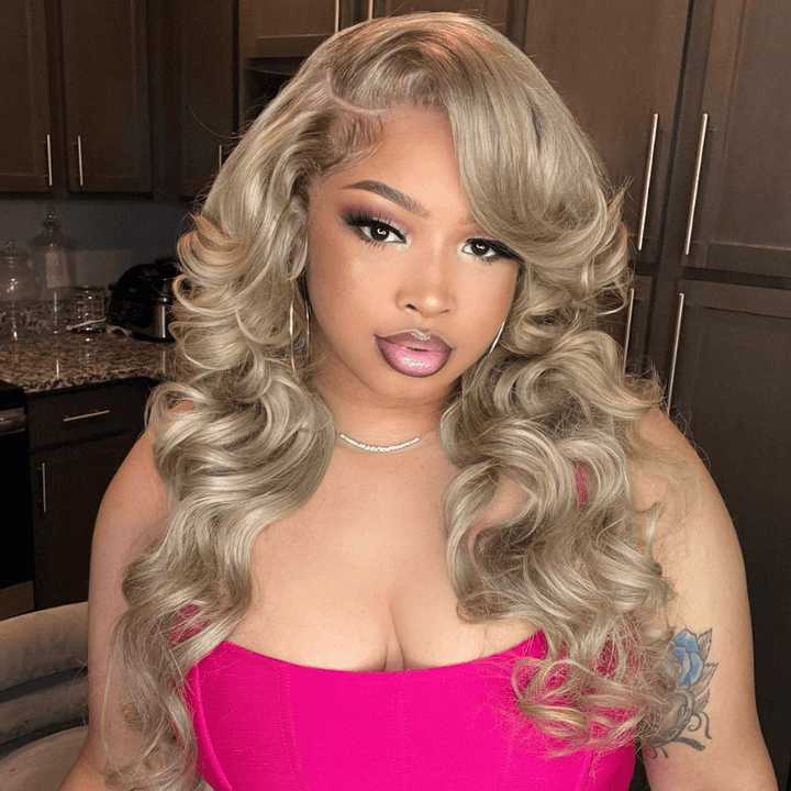 SZC Platinmu Strawberry Honey Blonde 13x4 Lace Front Virgin Hair Wig