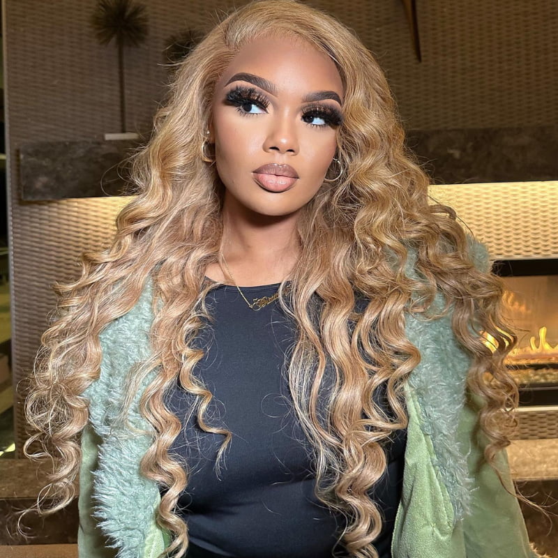 SZC Platinum Strawberry Blonde 13x4 Lace Front Virgin Human Hair Wigs
