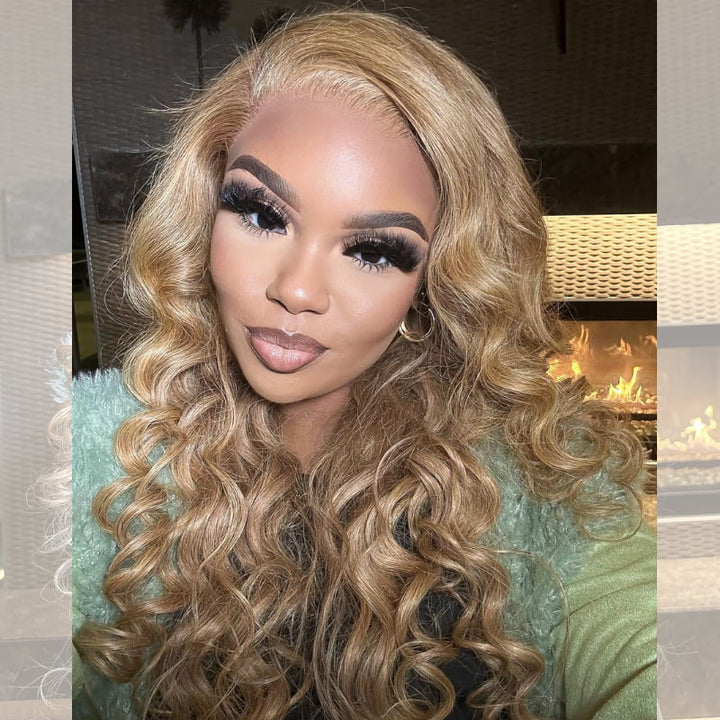 SZC Platinum Strawberry Blonde 13x4 Lace Front Virgin Human Hair Wigs