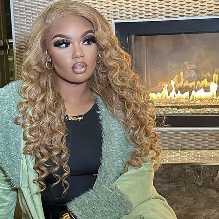 SZC Platinum Strawberry Blonde 13x4 Lace Front Virgin Human Hair Wigs