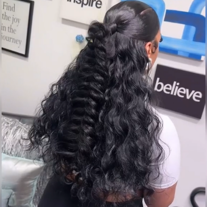 SZC Straight Loose Wave Elegant 13x4 Lace Front Virgin Human Hair Wigs