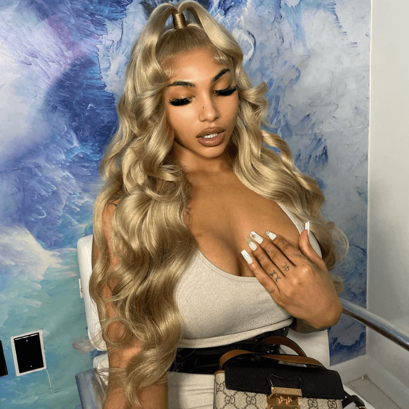 SZC Strawberry Blonde 13X4 Lace Front Body Wave Virgin Human Hair Wig