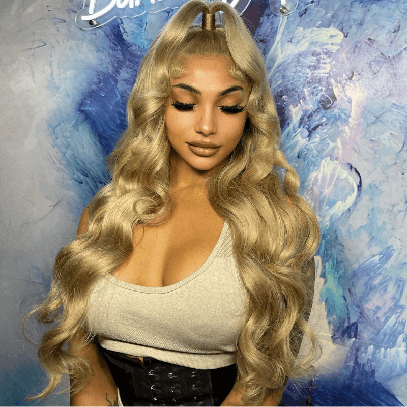 SZC Strawberry Blonde 13X4 Lace Front Body Wave Virgin Human Hair Wig