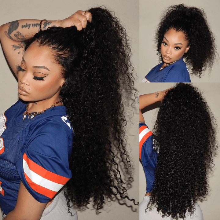 SZC Wet Wavy 13x4 Lace Front Water Wave Human Hair Wigs 250 300 Density