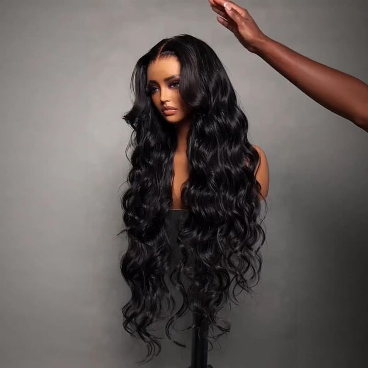 SZC Soft Bouncy Loose Body Wave 13X4 Lace Front Human Hair Wigs 250 300 Density