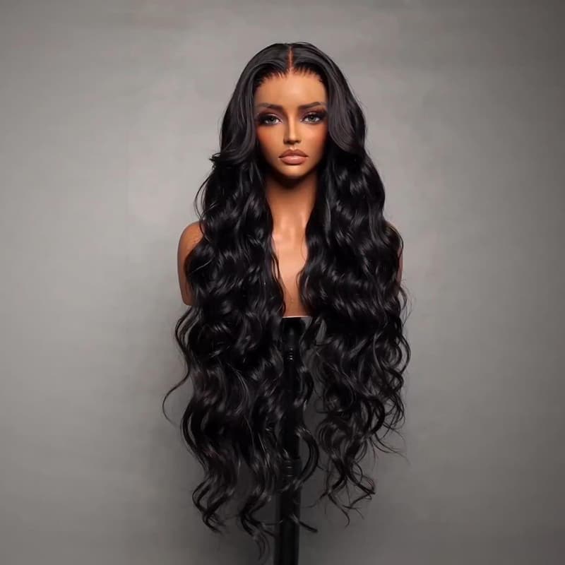 SZC Soft Bouncy Loose Body Wave 13X4 Lace Front Human Hair Wigs 250 300 Density
