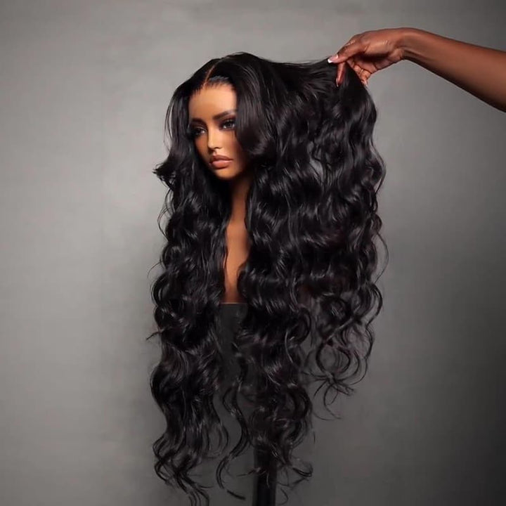SZC Soft Bouncy Loose Body Wave 13X4 Lace Front Human Hair Wigs 250 300 Density