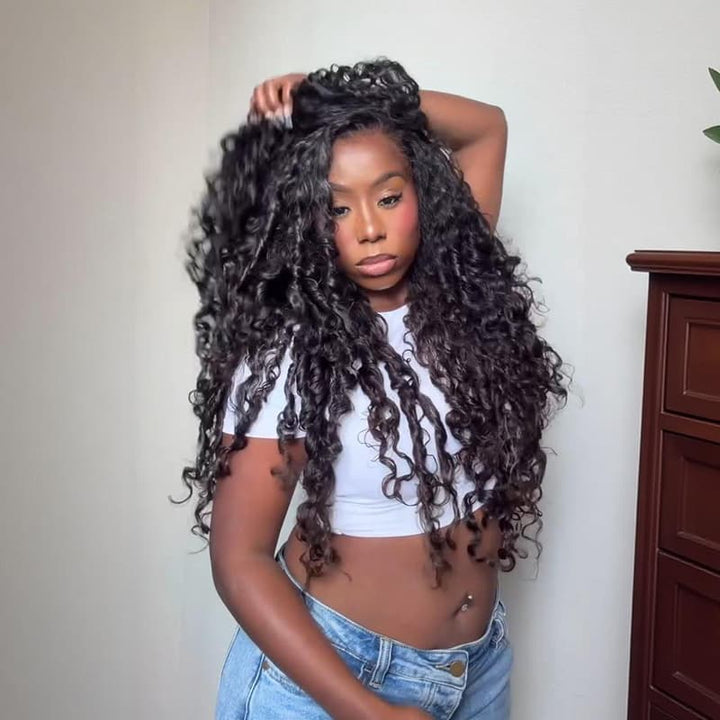 SZC Spiral Deep Curls 300 Density 13x4 Lace Front Human Hair Wigs