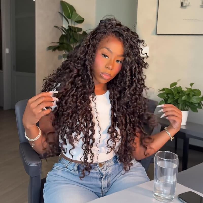 SZC Spiral Deep Curls 300 Density 13x4 Lace Front Human Hair Wigs
