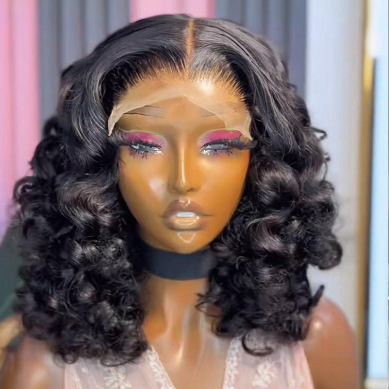 SZC Tight Bouncy Spiral Curl 13x4 Lace Front Virgin Human Hair Wigs