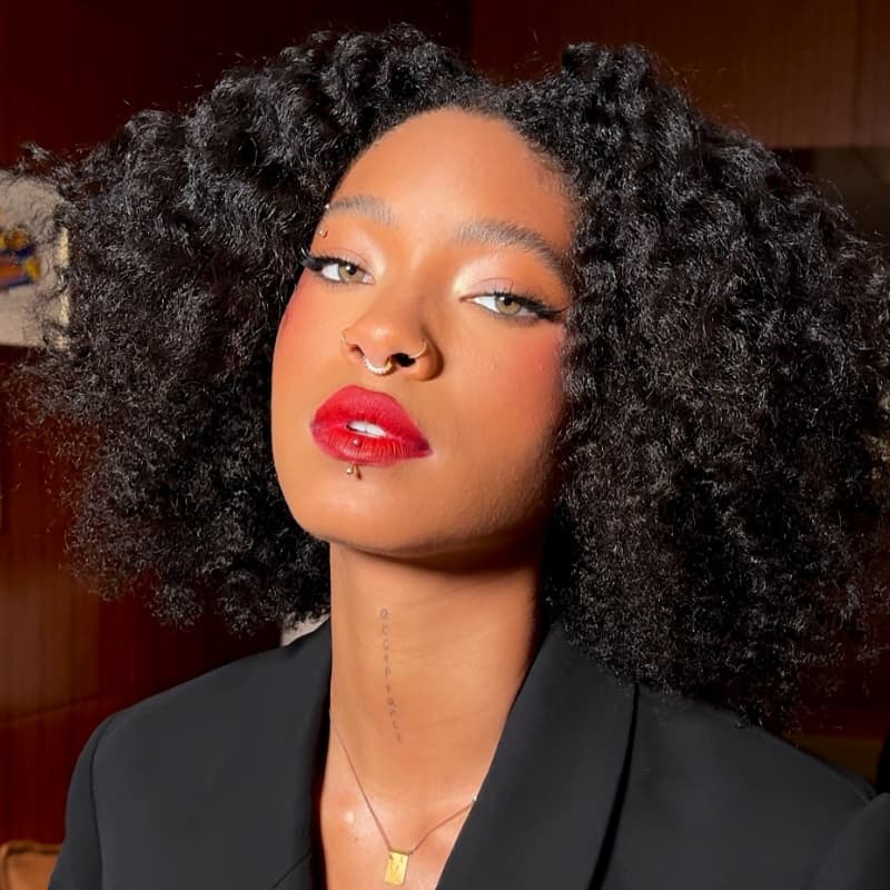 SZC Tight Kinky Curly Short Bob 13x4 Lace Frontal Human Hair Wigs