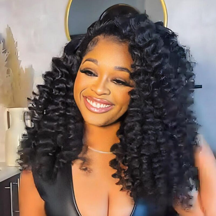 SZC Tight Round Spiral Curls 13x4 Lace Front Human Hair Wig 250 300 Density