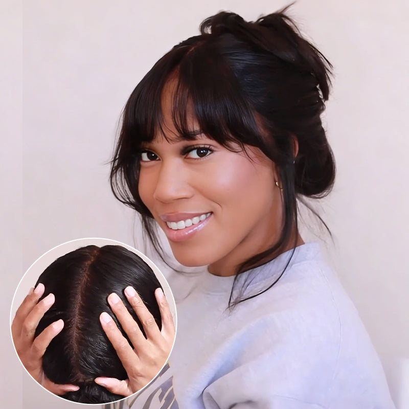 SZC Undetectable Natural Scalp Free Part Anywhere Full Lace Human Hair Wig