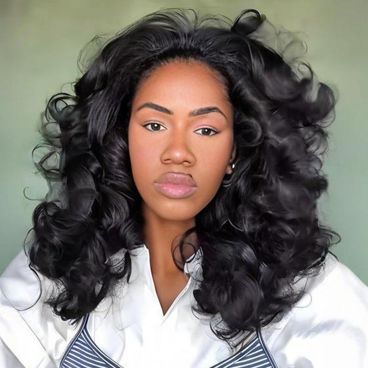SZC Voluminous Full Body Bouncy Curls 13x4 Lace Front Human Hair Wig