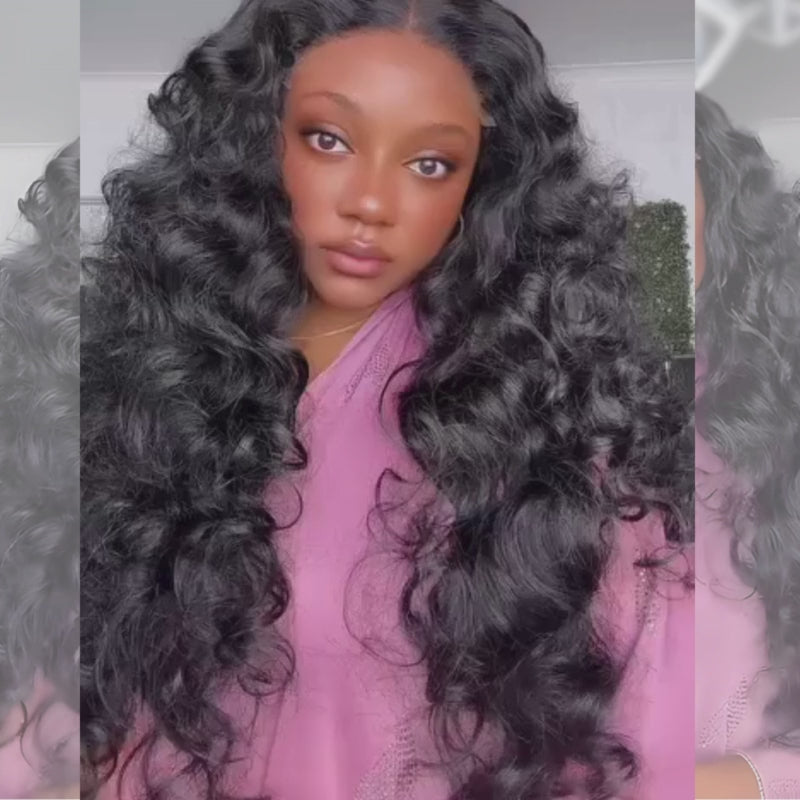 SZC 300 Density Loose Body Wave Curls 13x4 Lace Front Virgin Human Hair Wigs