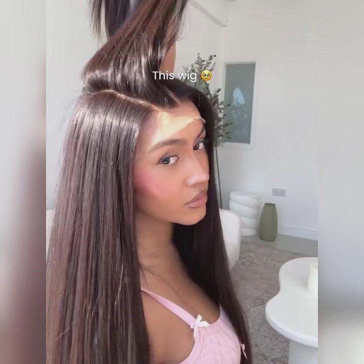 SZC Airy Breathable Full Lace Frontal Free Part Natural Scalp Human Hair Wigs