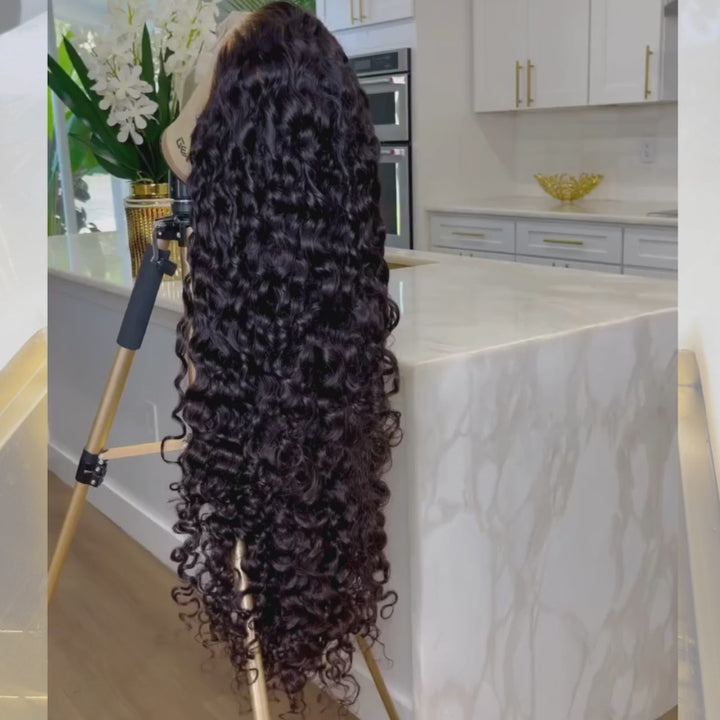 SZC Burmese Curly 13X4 Transparent Lace Front Virgin Human Hair Wigs