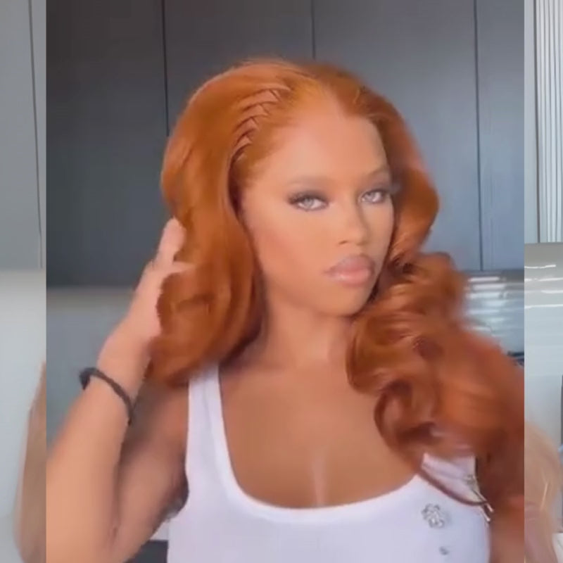 SZC Ginger Body Wave 13x4 Lace Front Virgin Remy Human Hair Wigs