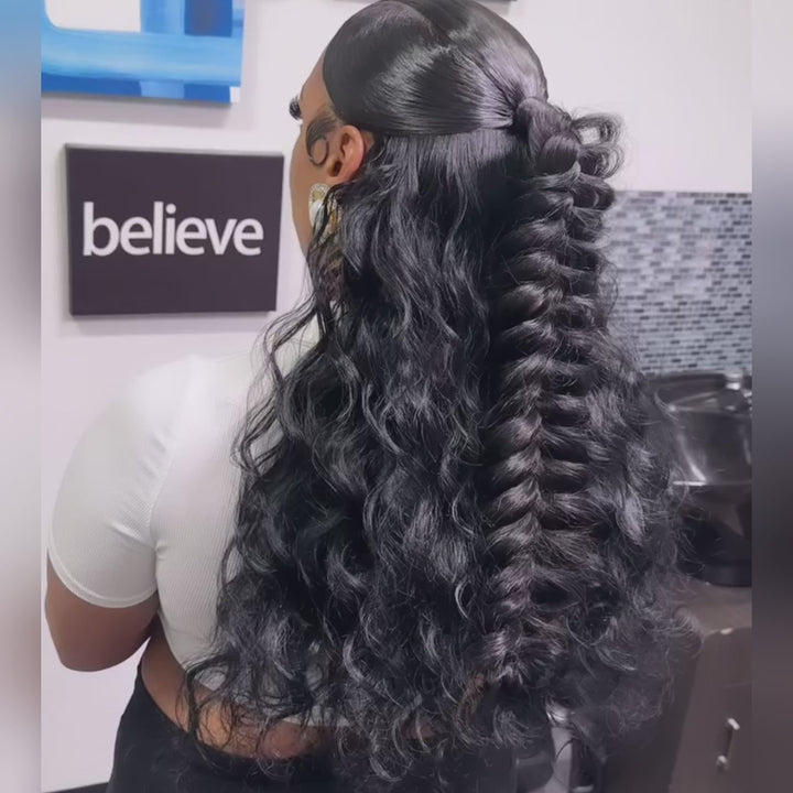 SZC Straight Loose Wave Elegant 13x4 Lace Front Virgin Human Hair Wigs