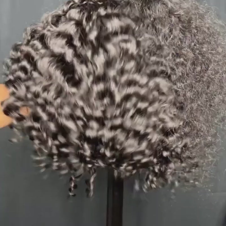 SZC Raw Burmese Curly Short Bob Elegant 4x4 Lace Frontal Human Hair Wigs