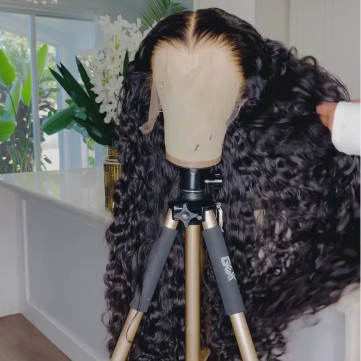 SZC Burmese Curly 13X4 Transparent Lace Front Virgin Human Hair Wigs