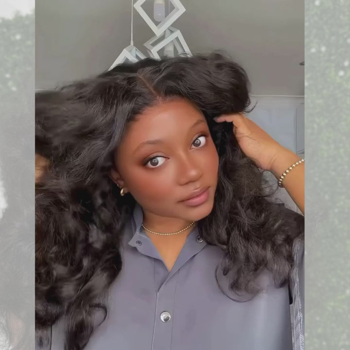 SZC Bouncy Loose Wave Curls 13x4 Lace Front Virgin Human Hair Wigs