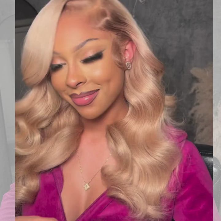 SZC Honey Blonde Body Wave 13x4 HD Lace Front Virgin Human Hair Wigs