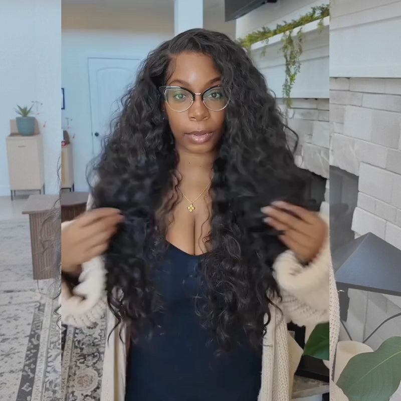 SZC Natural Loose Kinky Curly 13X4 Lace Front Human Hair Wigs 250 300 Density