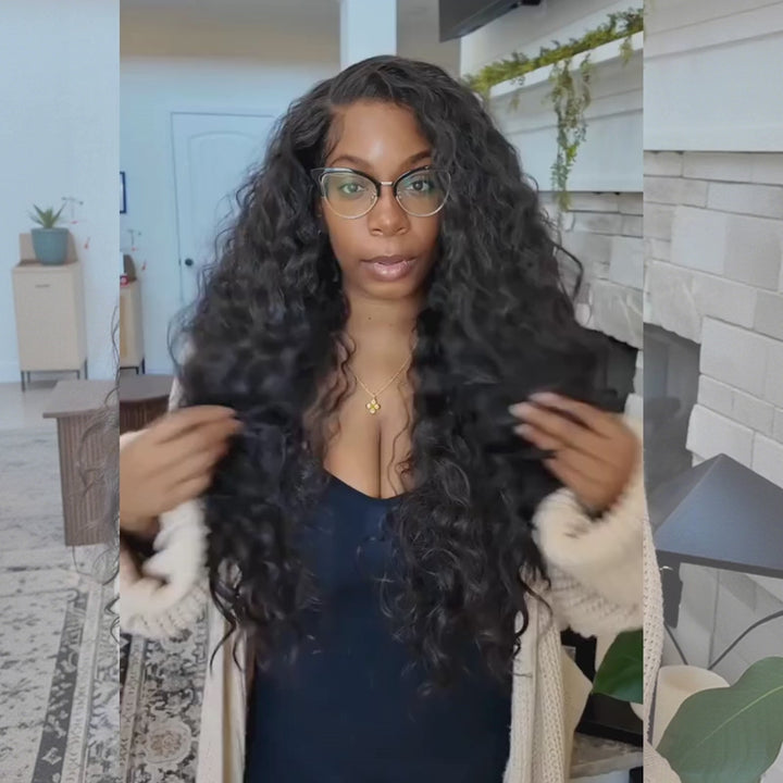 SZC Natural Loose Kinky Curly 13X4 Lace Front Human Hair Wigs 250 300 Density