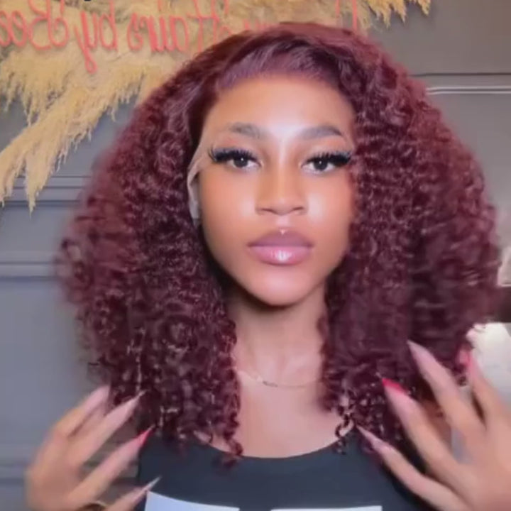 SZC Raw Burmese Curly Short Bob Elegant 4x4 Lace Frontal Human Hair Wigs