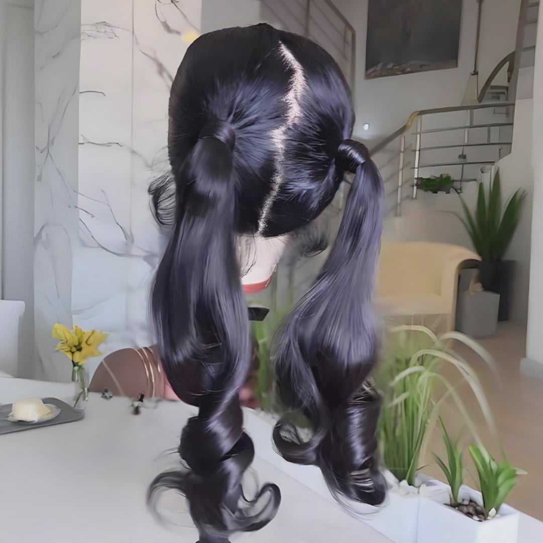 SZC Full Lace Frontal Free Part Anywhere Ponytails Friendly Human Hair Wigs