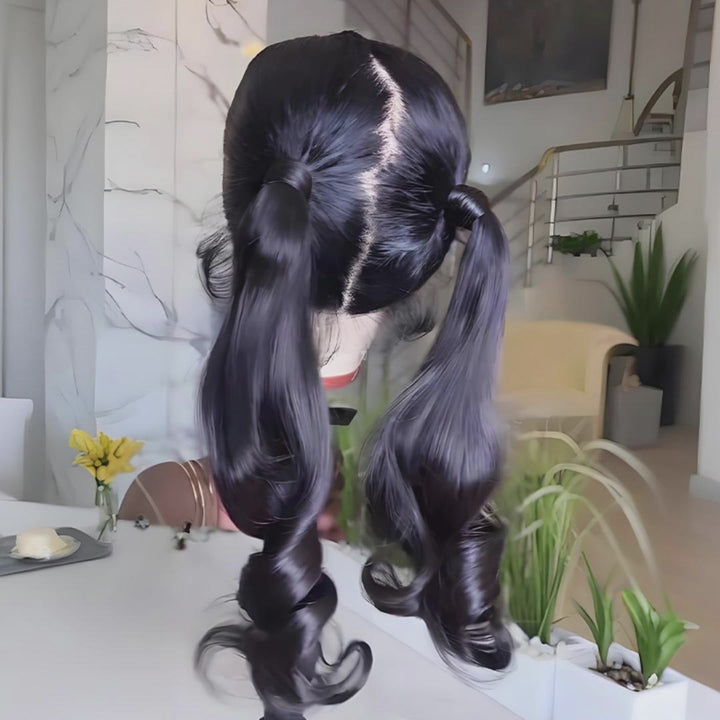 SZC Full Lace Frontal Free Part Anywhere Ponytails Friendly Human Hair Wigs