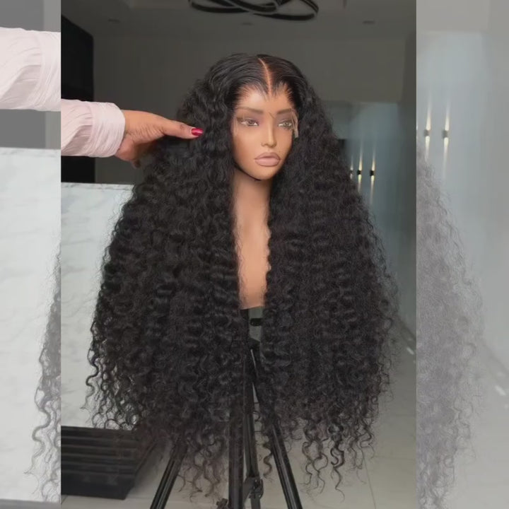 SZC Copper Auburn Orange Brown Deep Curly 250 300 Density 13x4 Lace Front Human Hair Wig