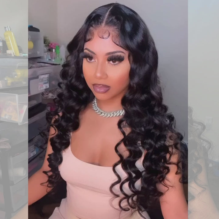 SZC 250 Density Loose Deep Body Wave 13x4 Lace Front Virgin Human Hair Wigs