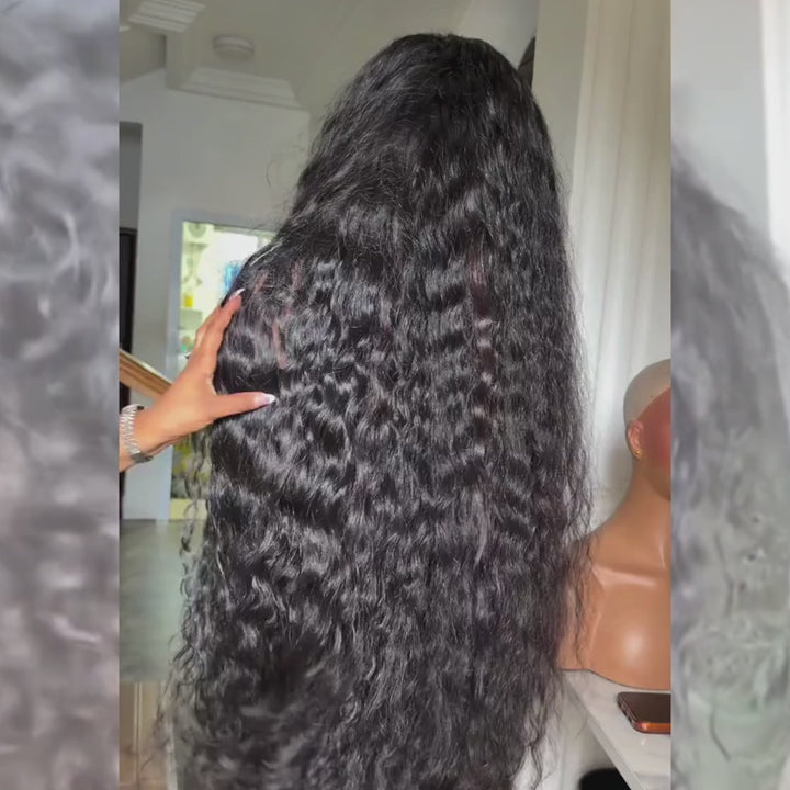 SZC 300 400 Density Water Wave 13x4 Lace Front Virgin Human Hair Wig