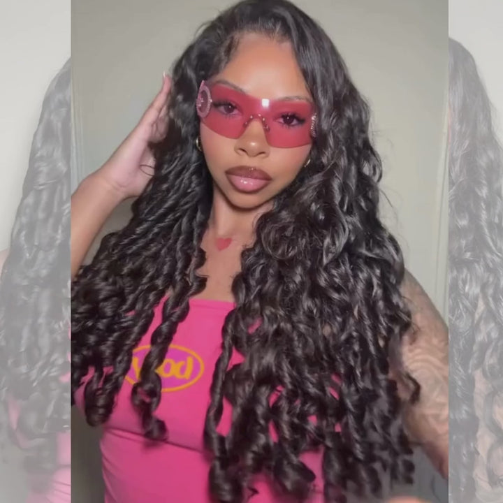 SZC 250 300 Density Spiral Loose Wave 13x4 Lace Front Virgin Human Hair Wigs