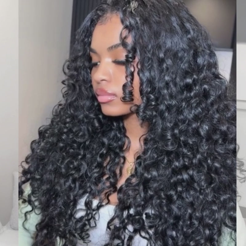 SZC Spanish Crimped Loose Curls 13x4 Lace Front Virgin Human Hair Wigs