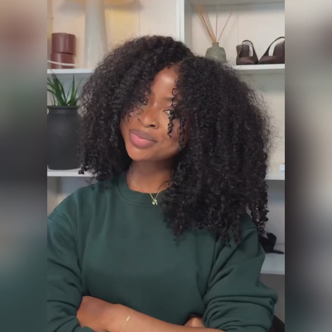 SZC 99J Dark Burgundy Kinky Curly Bob 13x4 Lace Front Human Hair Wig