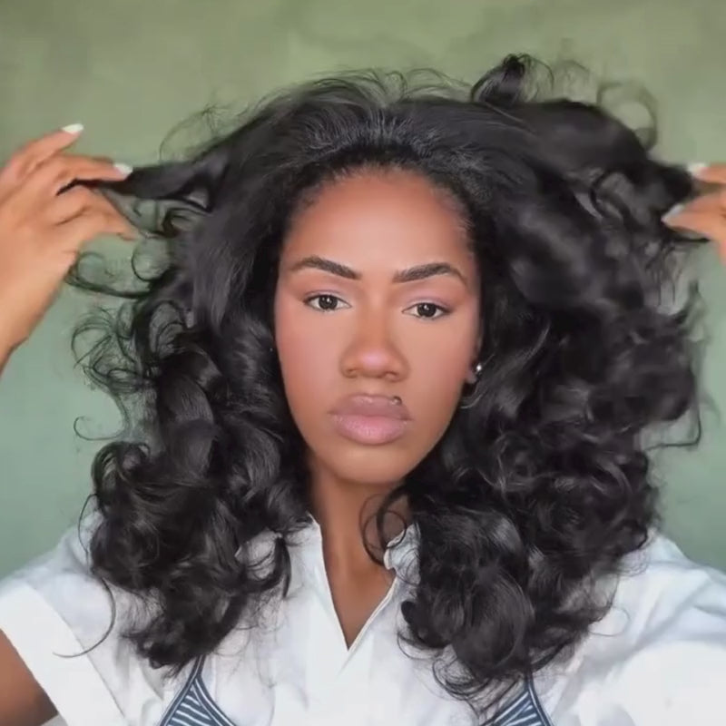 SZC Voluminous Full Body Bouncy Curls 13x4 Lace Front Human Hair Wig