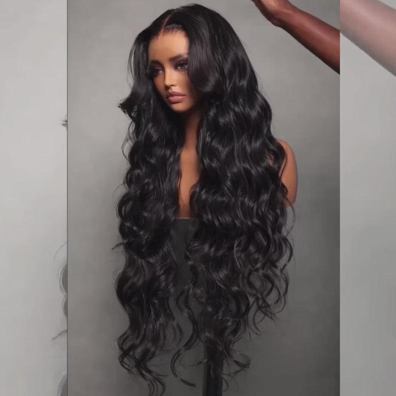 SZC Soft Bouncy Loose Body Wave 13X4 Lace Front Human Hair Wigs 250 300 Density