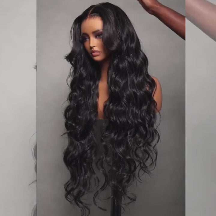 SZC Soft Bouncy Loose Body Wave 13X4 Lace Front Human Hair Wigs 250 300 Density