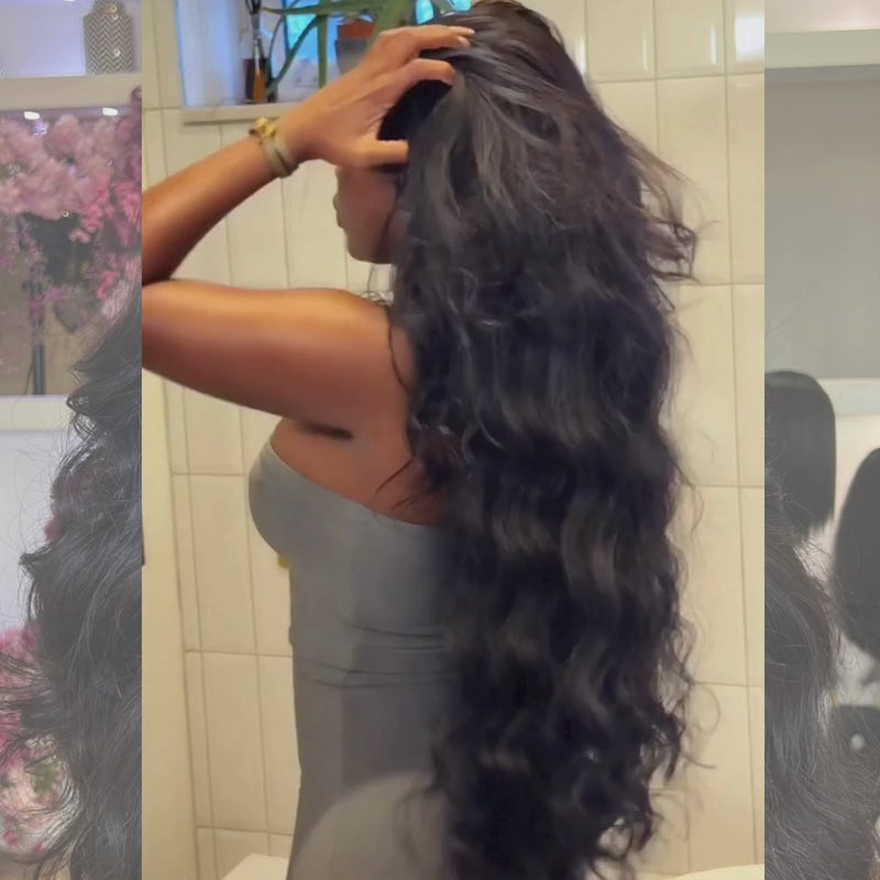 SZC Glam Loose Body Wave Curls 13X4 Lace Front Human Hair Wigs 250 300 Density