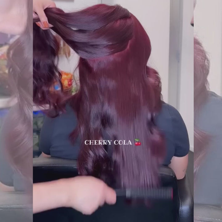 SZC 99J Burgundy Red Loose Body Wave 300 Density 13x4 Lace Front Human Hair Wigs