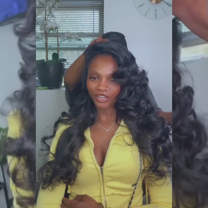 SZC Loose Body Wave 250 300 Density 13x4 Lace Front Virgin Human Hair Wigs