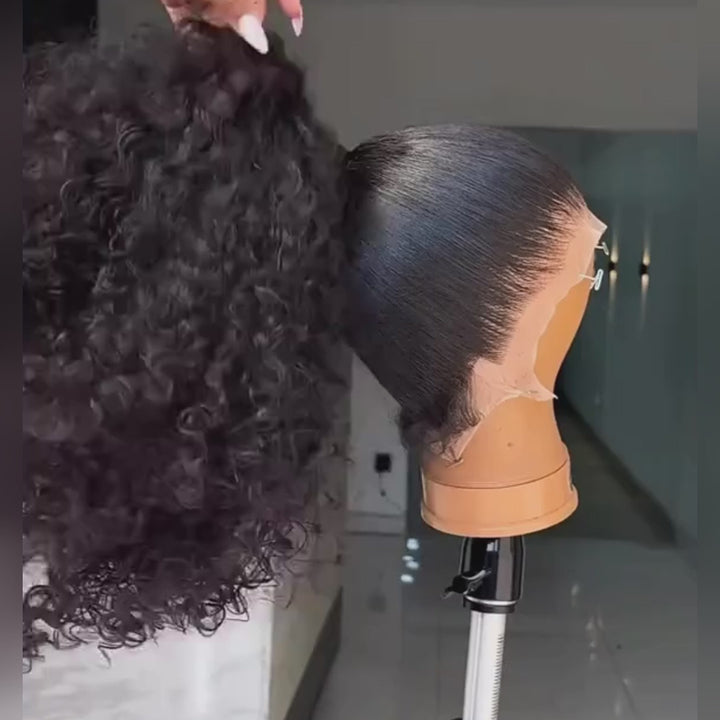 SZC Pre-style 360 Full Lace Front Ventilated Water Wave Virgin Human Hair Wigs