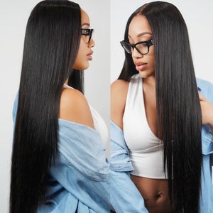 SZC 28"=$199 13x4 Lace Front Water Wave Straight Virgin Human Hair Wigs